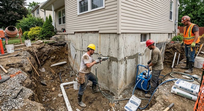 Cracked Foundation Repair in Newark, NJ