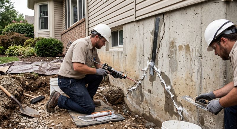 Cracked Foundation Repair in Westtown, NY