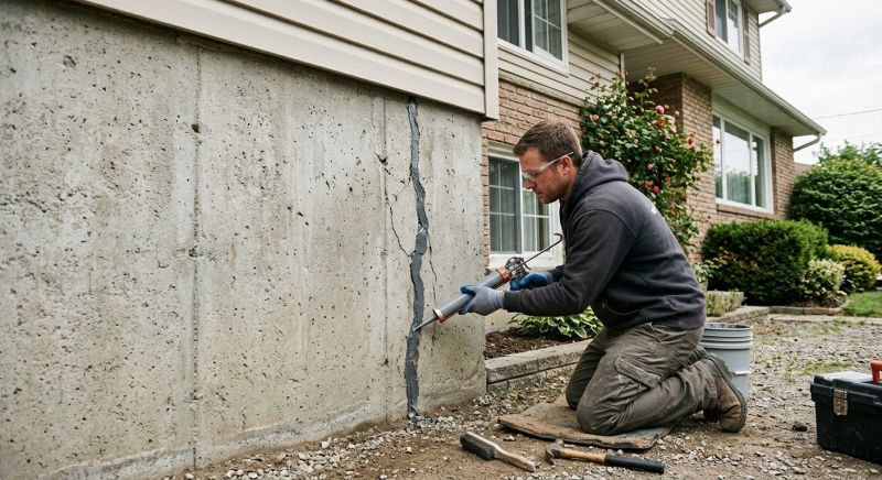 Foundation Crack Sealing in West Milford, NJ