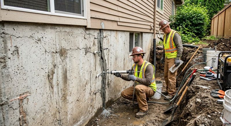 Foundation Crack Sealing in West Milford, NJ
