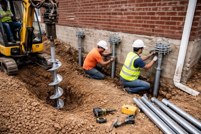 Helical Piers Installation in West Milford, NJ