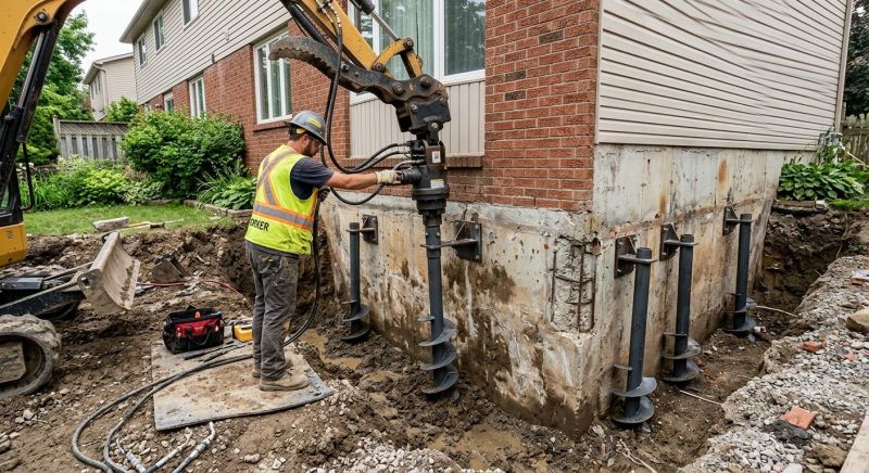 Helical Piers Installation in West Milford, NJ