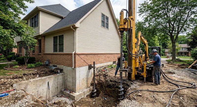 Helical Pile Installation in West Milford, NJ