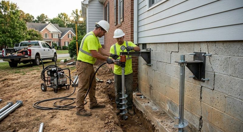 Helical Pile Installation in West Milford, NJ