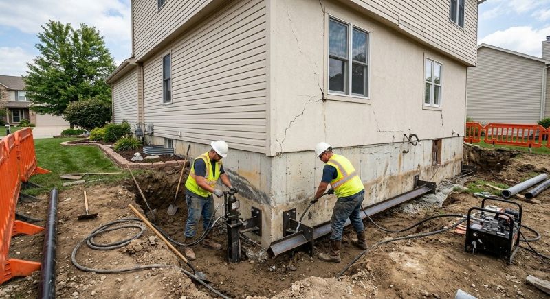 Sinking Foundation Repair in East Hanover, NJ