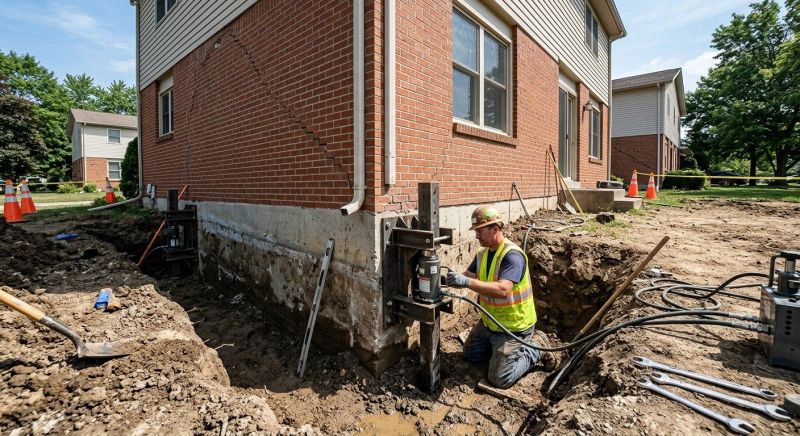Sinking Foundation Repair in Maywood, NJ